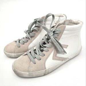 Sam Edelman Kids Avon High Top White Sneakers Size 1 NWOB